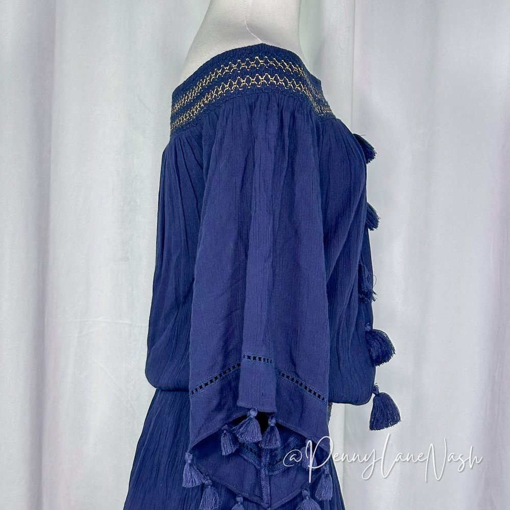 NWT Lilly Pulitzer Off The Shoulder Joelle Dress True Navy - Picture 6 of 13